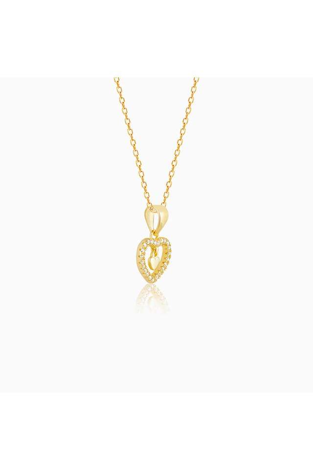 Golden-Love-Droplet-Pendant-With-Link-Chain