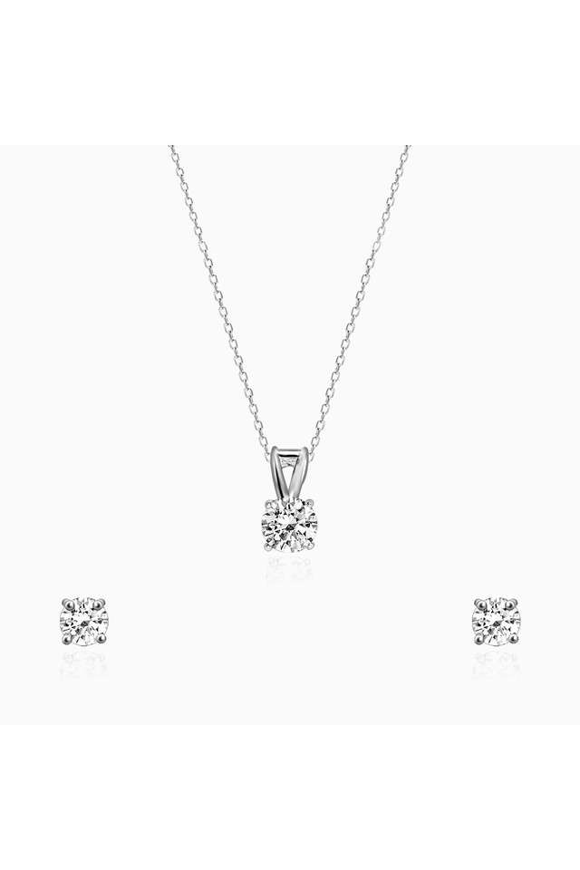 925-Sterling-Silver-Zircon-Stone-Womens-Western-Wear-Set