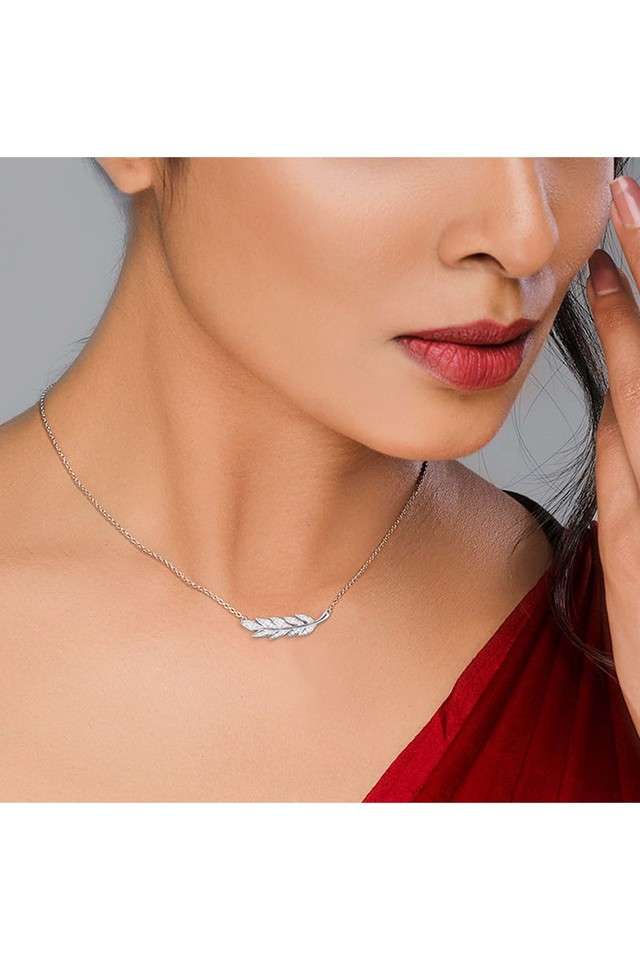 925-Sterling-Silver-Zircon-Stone-Womens-Western-Wear-Necklace
