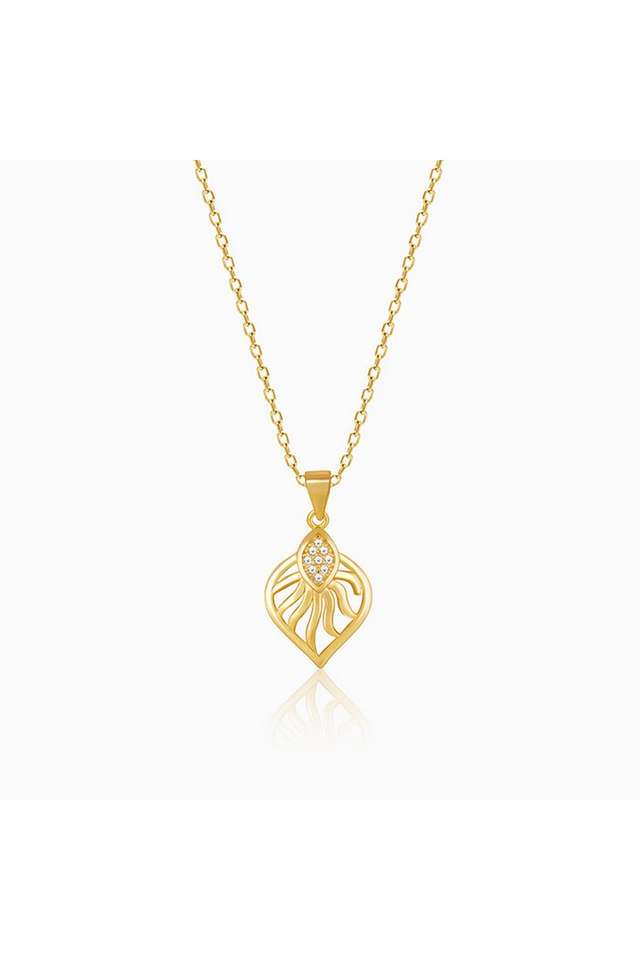 Golden-Sun-Leaf-Pendant-With-Link-Chain