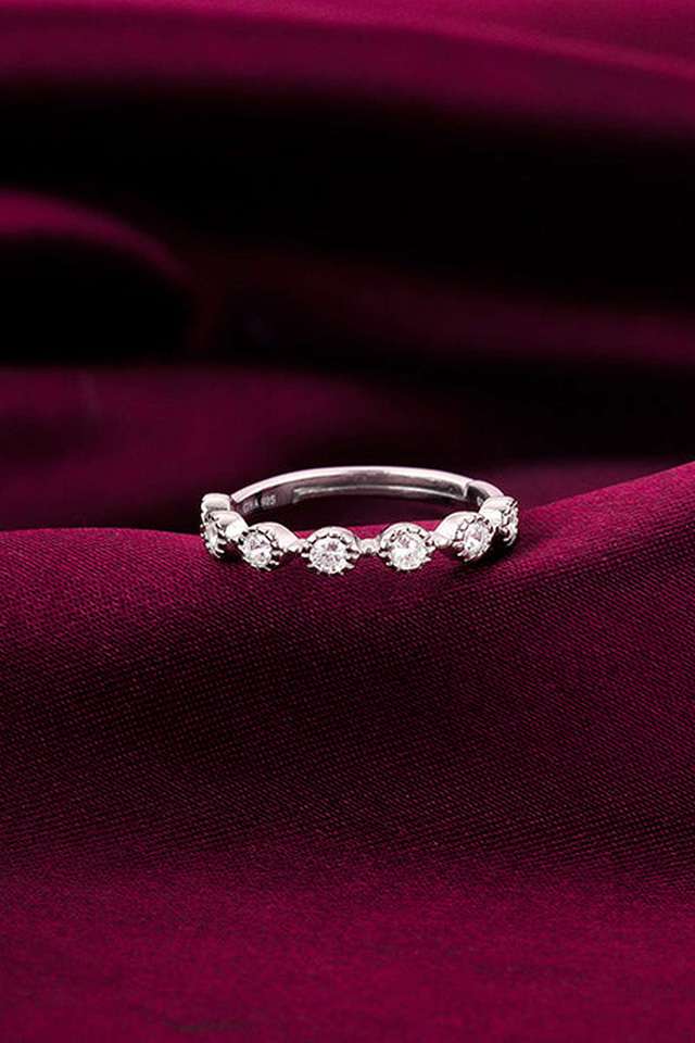 Silver-Zircon-Melange-Ring