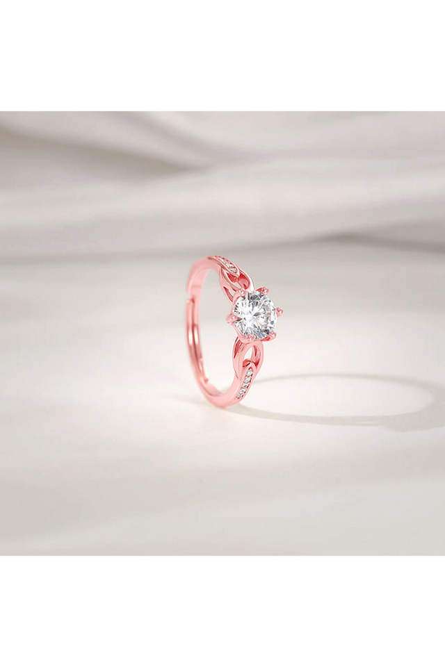 Rose-Gold-Zircon-Sparkling-Loop-Ring
