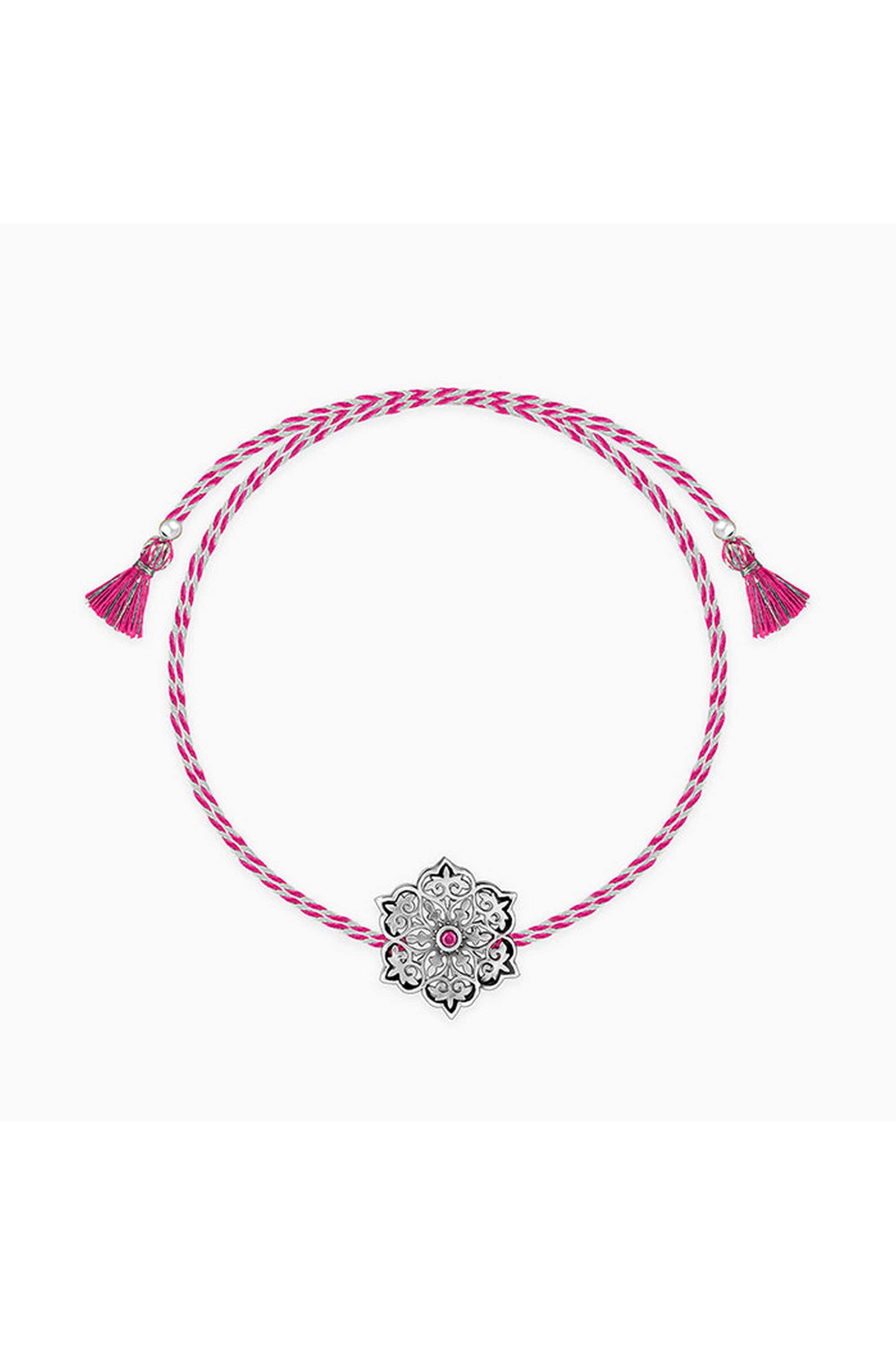 Sterling-Silver-925-Ethnic-Men-s-Pink-Flower-Rakhi