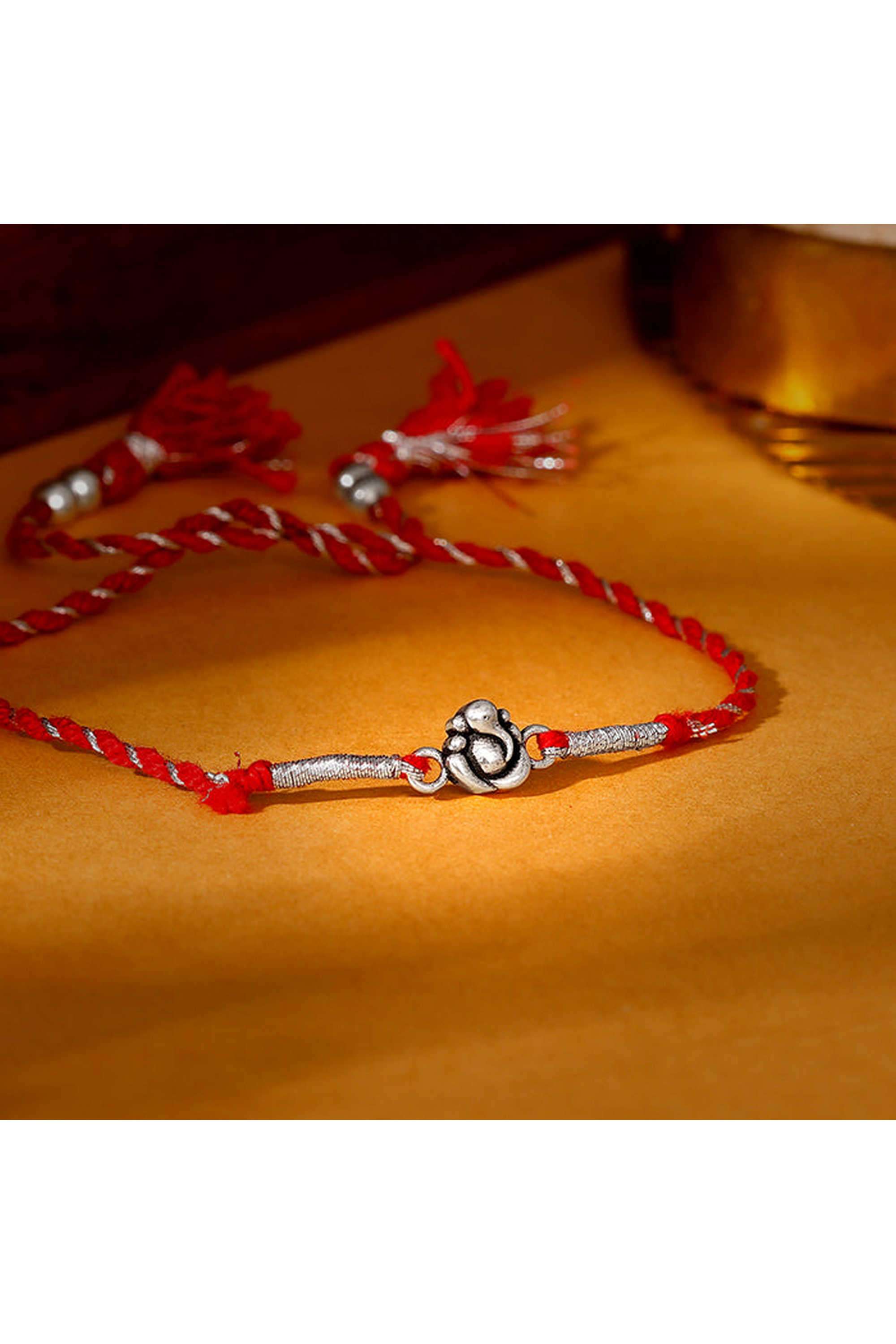 Sterling-Silver-925-Ethnic-Men-s-Ganpati-Motif-Rakhi
