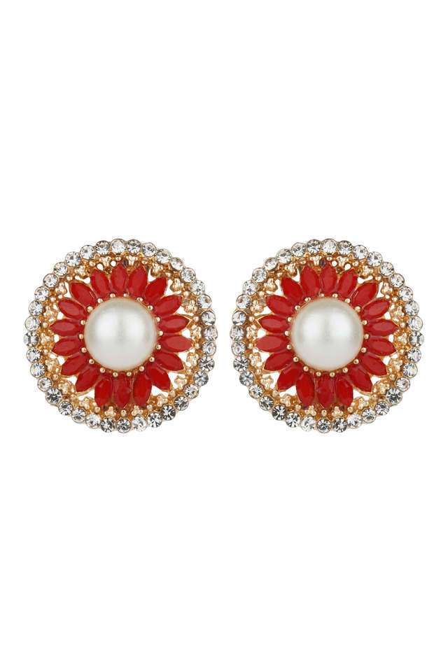 Stylish-Red-Stone-Studded-Earrings