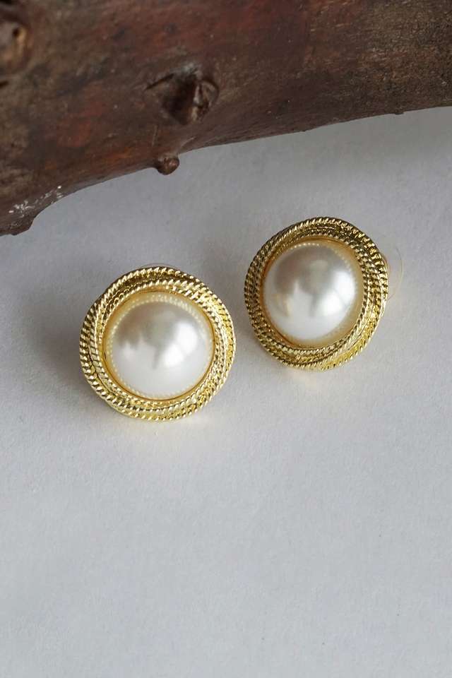 Gold-Plated-Pearl-Bunch-Earrings
