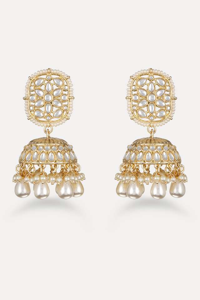 Stylish-Pearl-Brass-Womens-Earrings