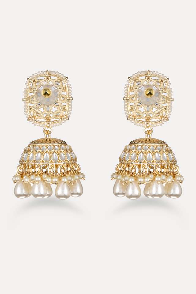 Stylish-Pearl-Brass-Womens-Earrings