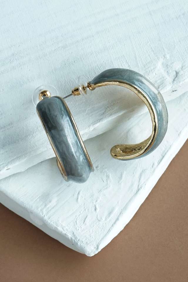 Gold-Plated-Semi-Hoop-Earrings