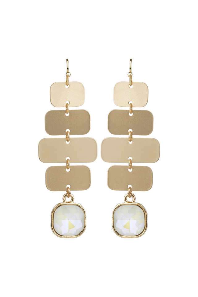 Gold-Plated-Alloy-Metal-Drop-Earrings