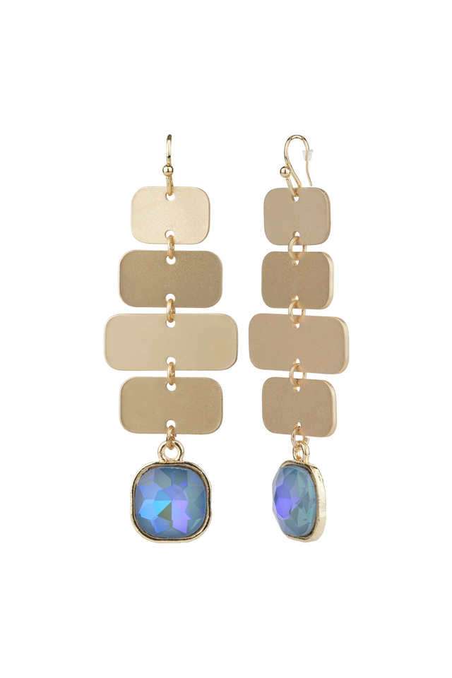 Gold-Plated-Alloy-Metal-Drop-Earrings