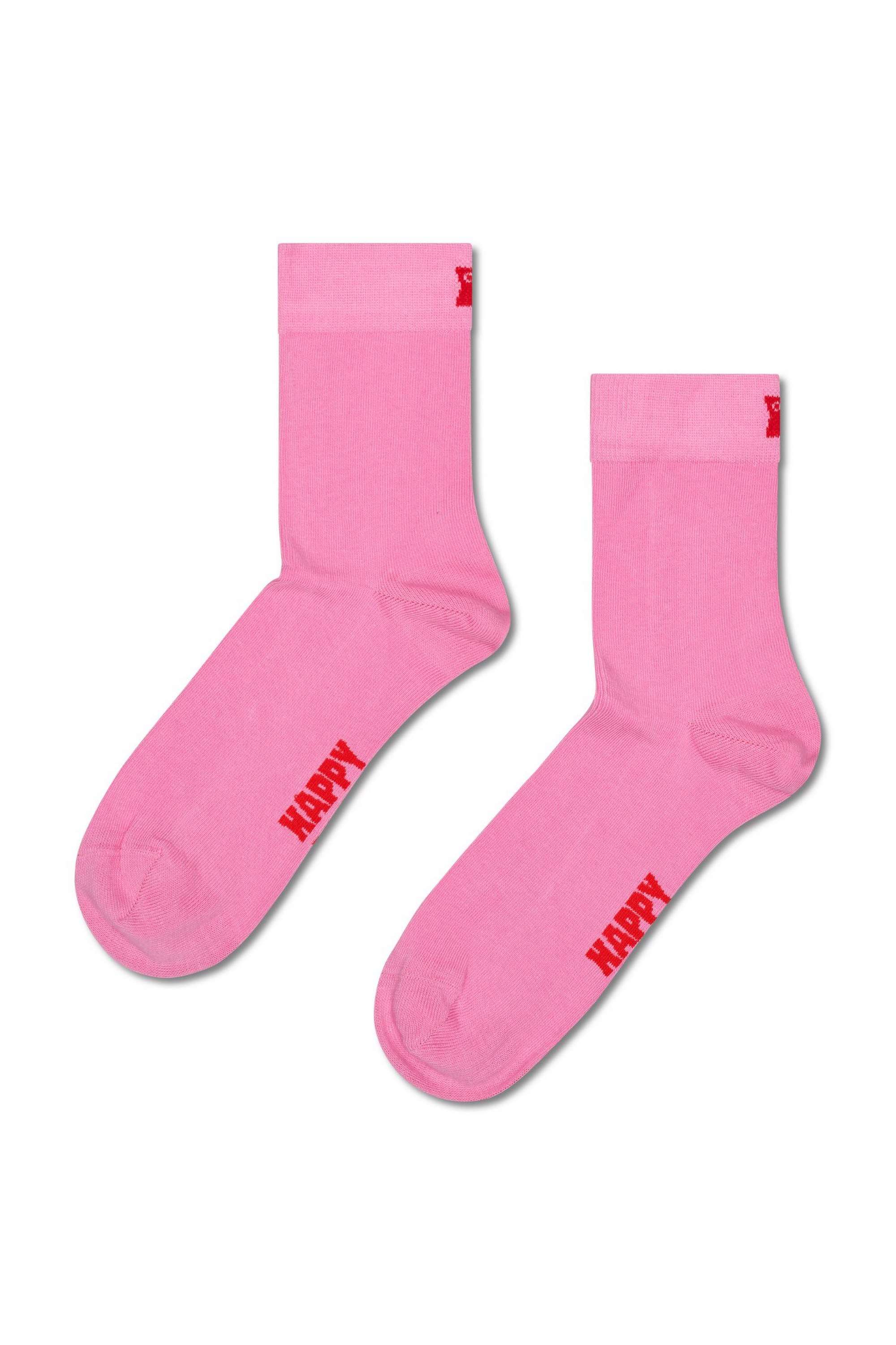 Cotton-Solid-1/2-Crew-Sock-For-Women-And-Men