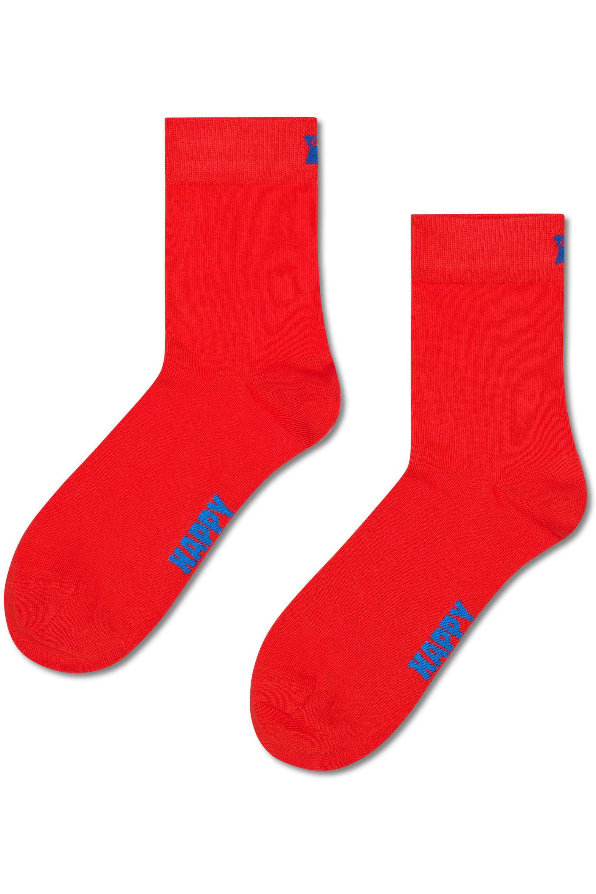 Cotton-Solid-1/2-Crew-Sock-For-Women-And-Men