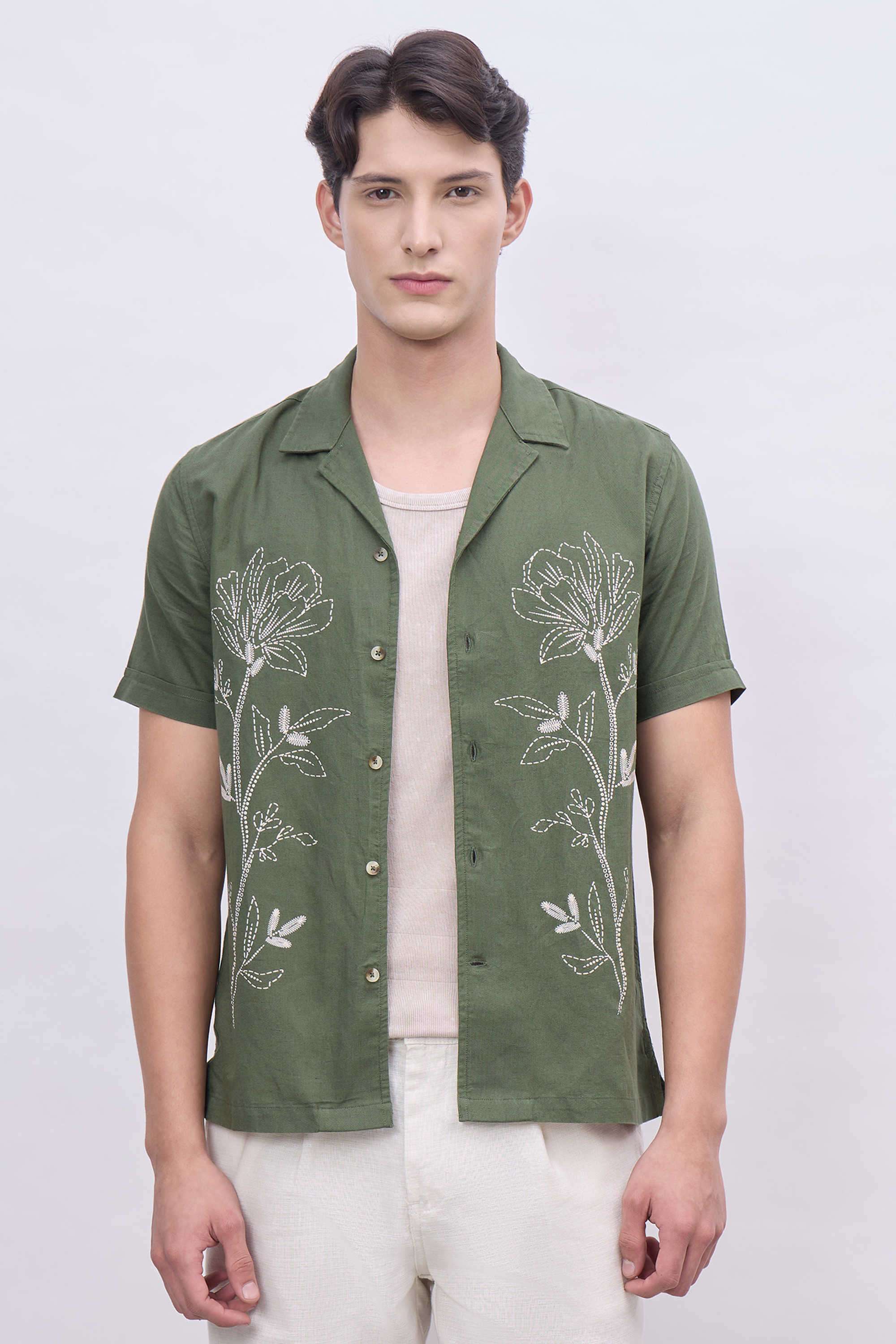 Printed-Cotton-Blend-Relaxed-Fit-Men-s-Casual-Shirt