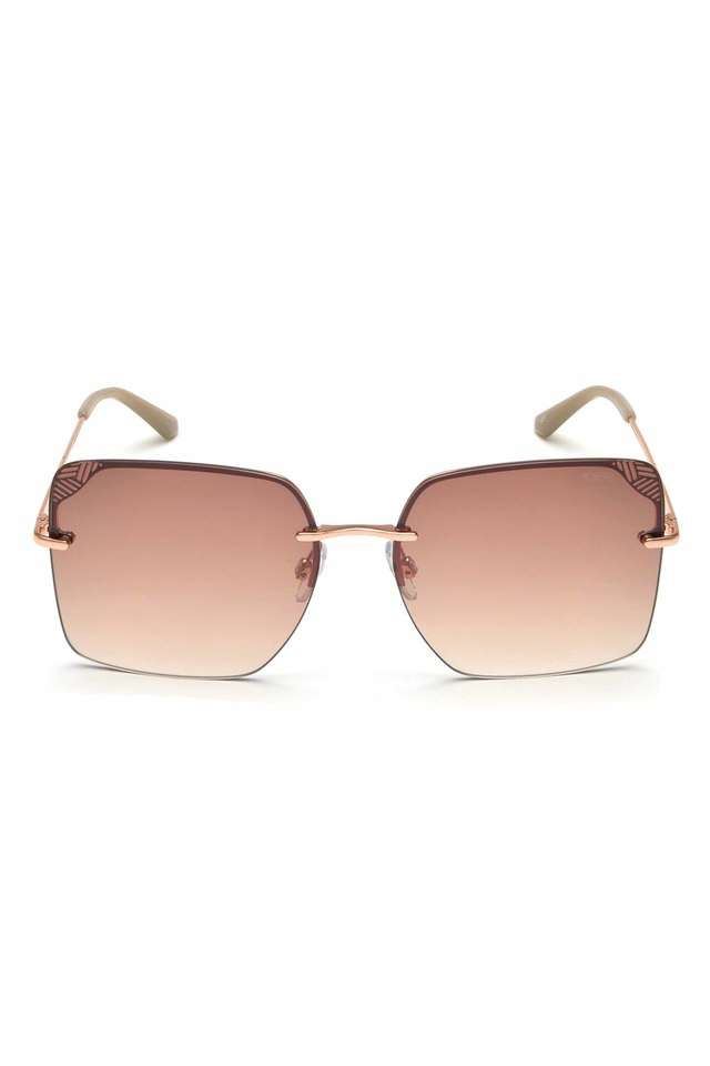 Womens-Half-Rim-100--UV-Protection-(UV-400)-Square-Sunglasses