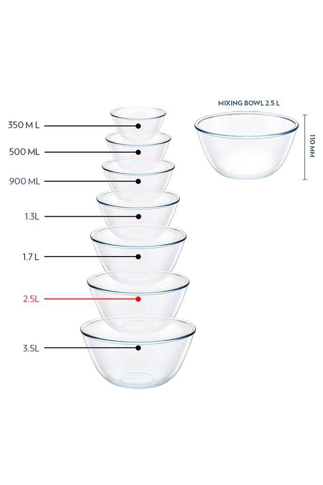 Glass-Mixing-&-Serving-Bowl-Oven-&-Microwave-Safe-Bowl-2.5-L-Borosilicate-Glass-Clear-Transparent