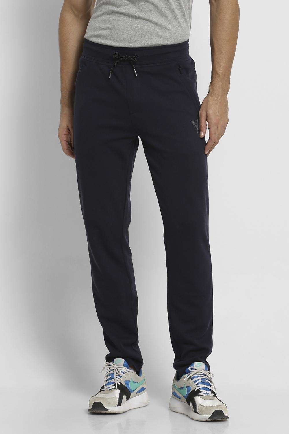 Solid-Cotton-Regular-Fit-Men-S-Track-Pants