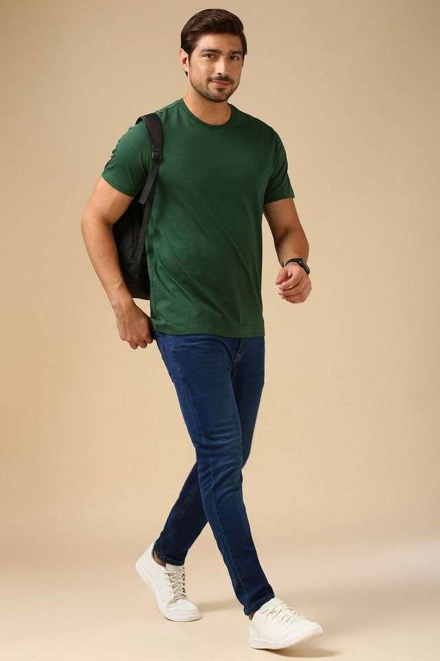 Solid-Cotton-Round-Neck-Men-s-T-Shirt