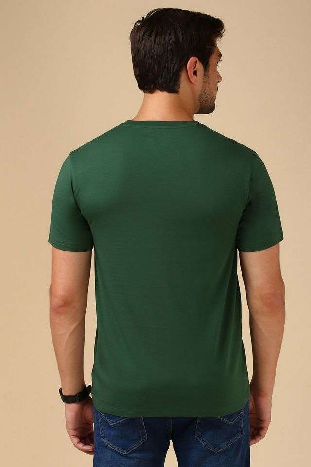 Solid-Cotton-Regular-Fit-Men-T-Shirt