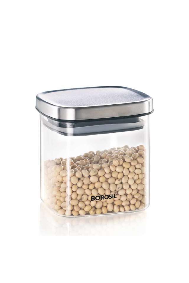 Classic-Square-Glass-Jar-Air-Tight-Storage-Container-600-ml-Clear