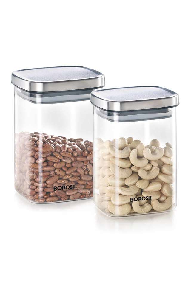 Classic-Square-Glass-Jar-Air-Tight-Storage-Container-For-Kitchen-1-L-Clear