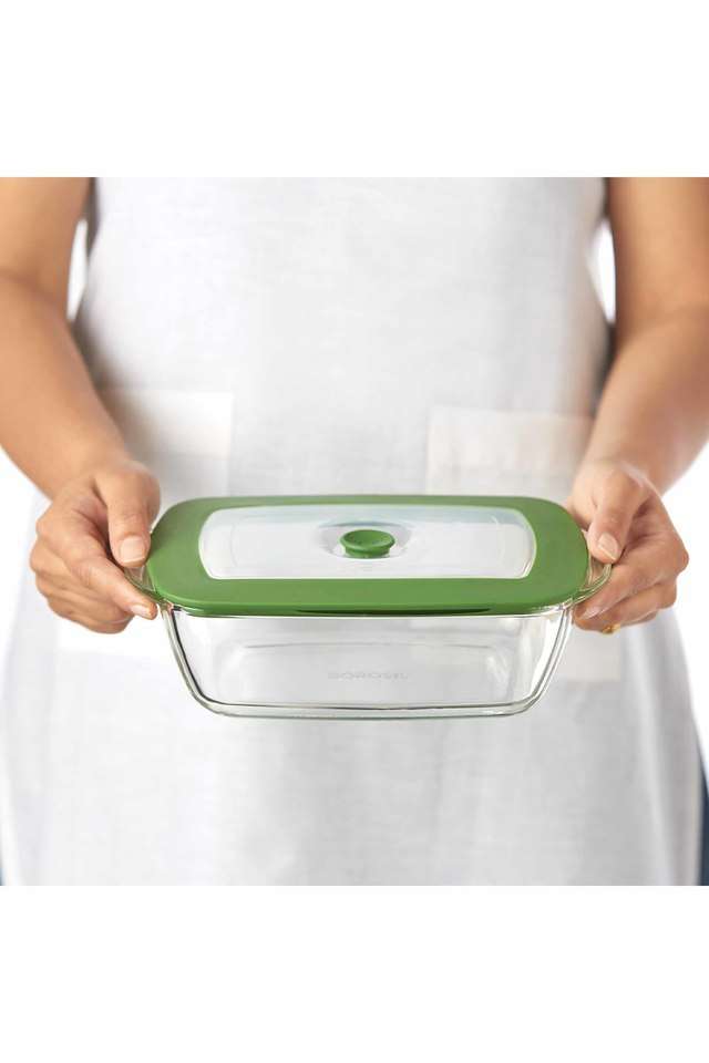 Glass-Dish-with-Lid-1.1-L-Transparent