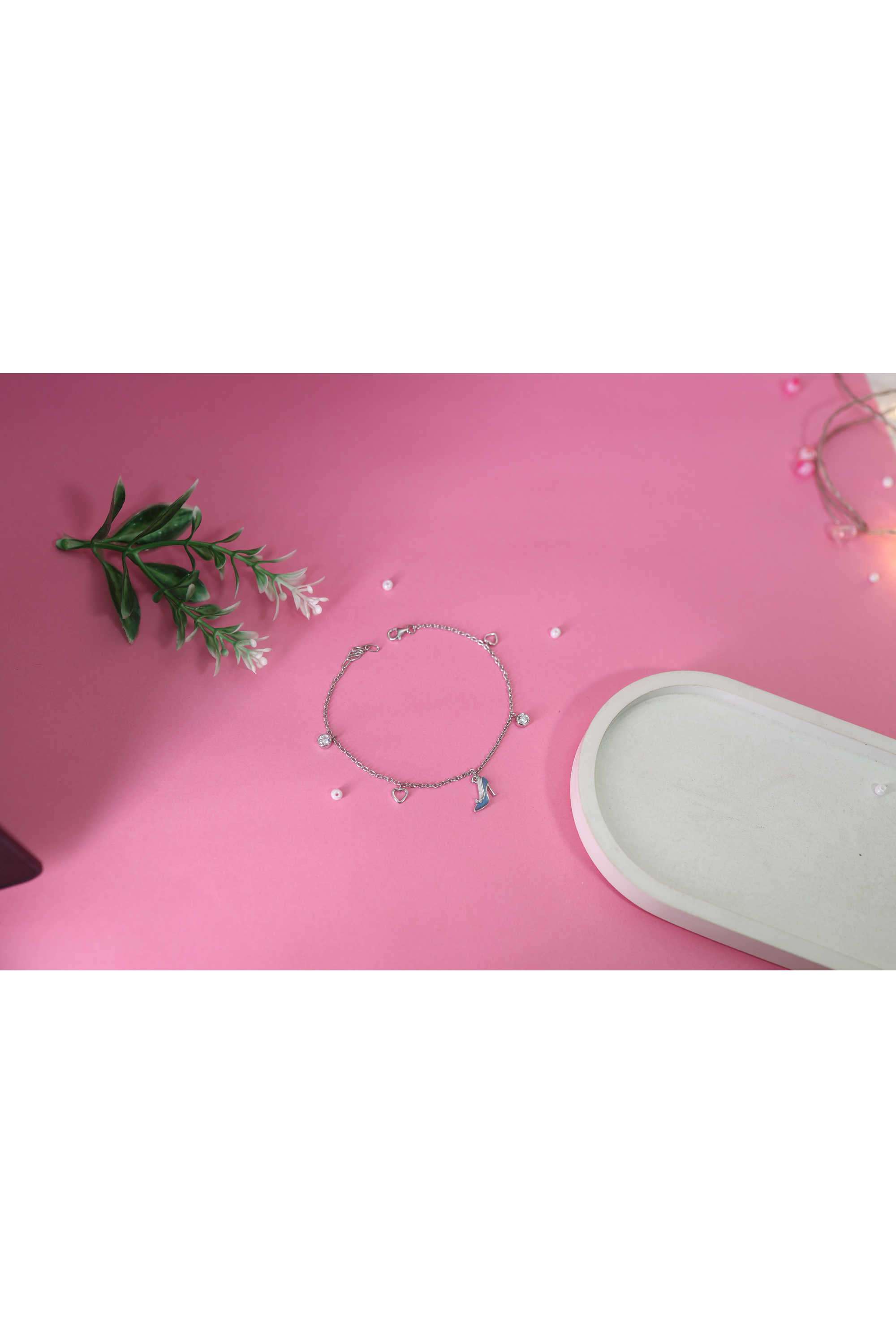 925-Silver-Hypoallergenic-Glass-Shoe-Anklet-for-Kids