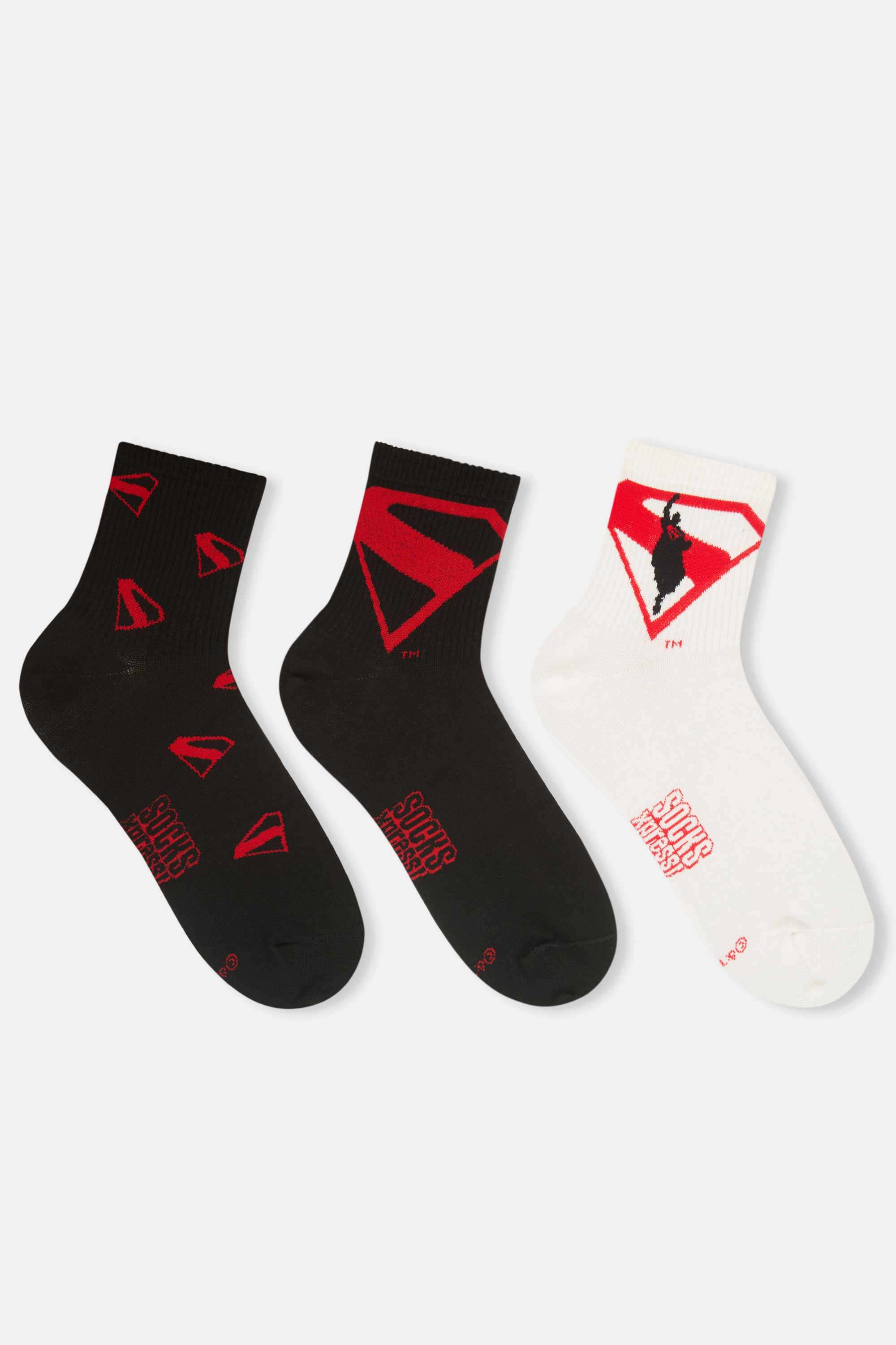 Men-s-Justice-League-Superman-High-Ankle-Socks