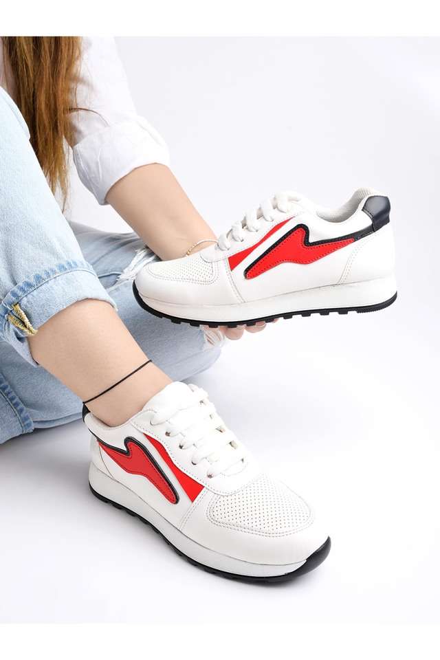Buy Shoetopia White Synthetic Lace Up Women's Smart Casual