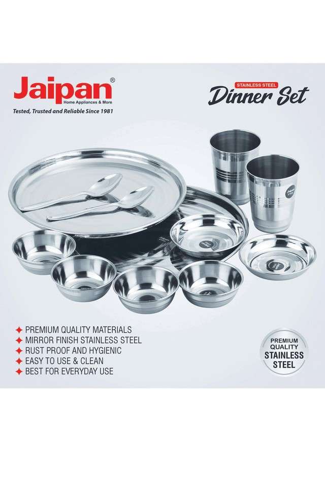 シャンソンシャンソニエセット Buy Jaipan NoColour Stainless Steel DInner Set Of 12 (Silver