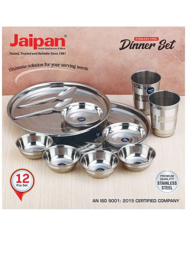 シャンソンシャンソニエセット Buy Jaipan NoColour Stainless Steel DInner Set Of 12 (Silver