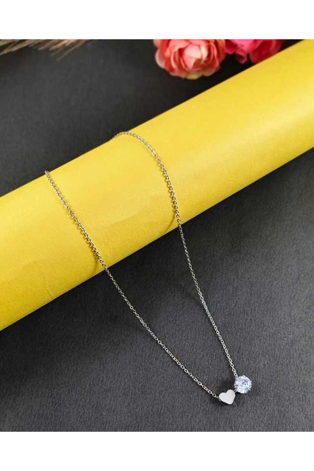 Silver-Plated-Long-Pendant-Sleek-&-Stylish-Alloy-Pendant-(12.5-cm)