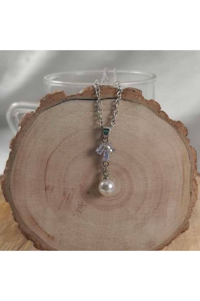 Silver-Plated-Fashion-Pendant-Trendy-Long-Alloy-Pendant-for-Women-&-Girls-(19.8-cm)