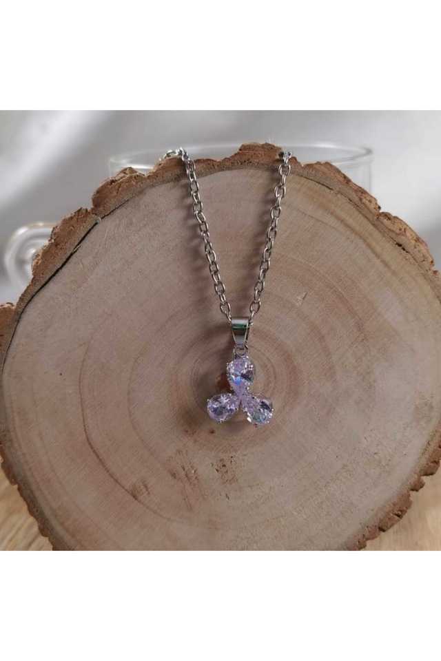 Silver-Plated-Statement-Pendant-Long-Alloy-Pendant-for-Women-&-Girls-(23-cm)