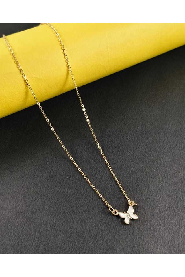 Gold-Plated-Butterfly-Pendant-Elegant-Alloy-Pendant-for-Women-&-Girls-(20-cm)