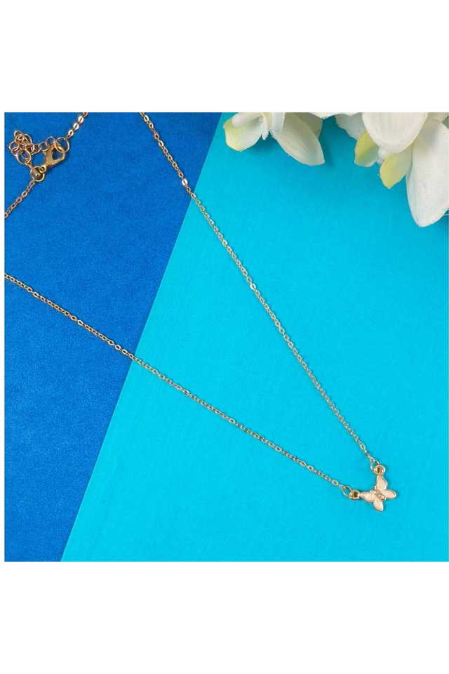 Gold-Plated-Butterfly-Pendant-Elegant-Alloy-Pendant-for-Women-&-Girls-(20-cm)