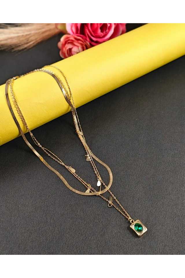Gold-Layered-Necklace-Stylish-Multi-Layer-Chain-Necklace-for-Women
