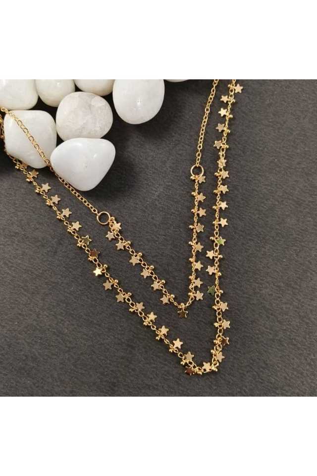 Gold-Multi-Layer-Necklace-Trendy-Layered-Chain-for-Women-&-Girls