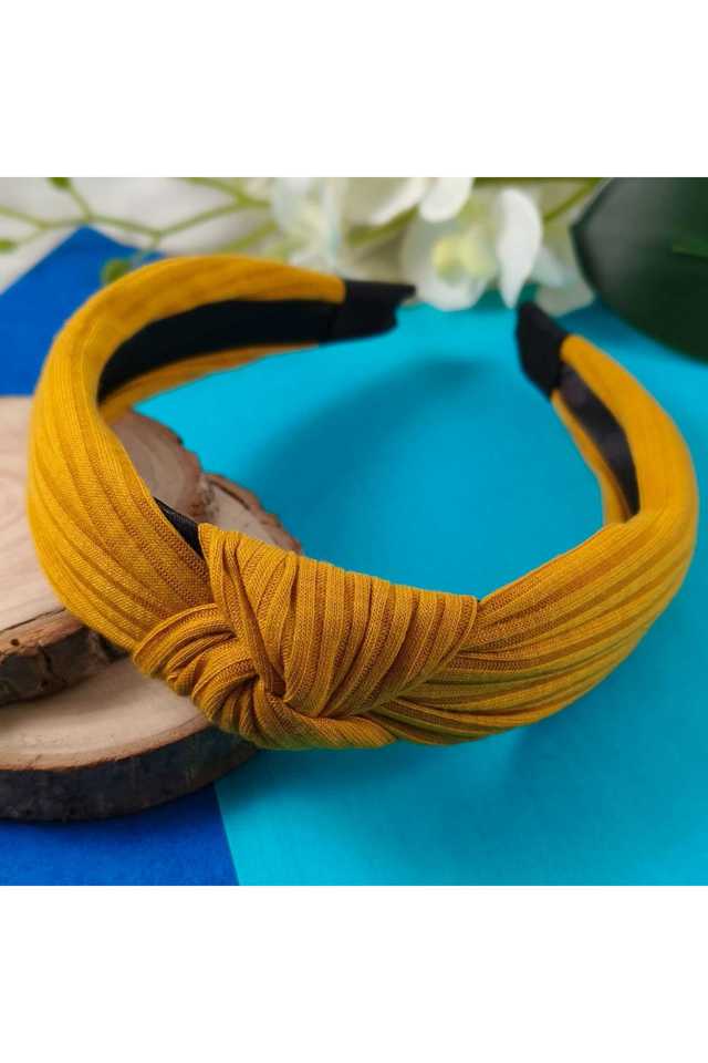 Yellow-Knot-Hair-Band---14-cm-(1-Pc)