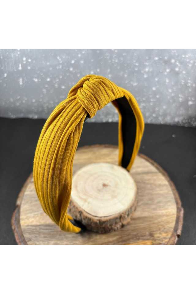 Yellow-Knot-Hair-Band---14-cm-(1-Pc)
