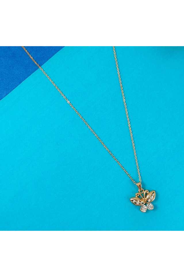 Gold-Plated-Butterfly-Pendant-Elegant-Alloy-Pendant-for-Women-&-Girls