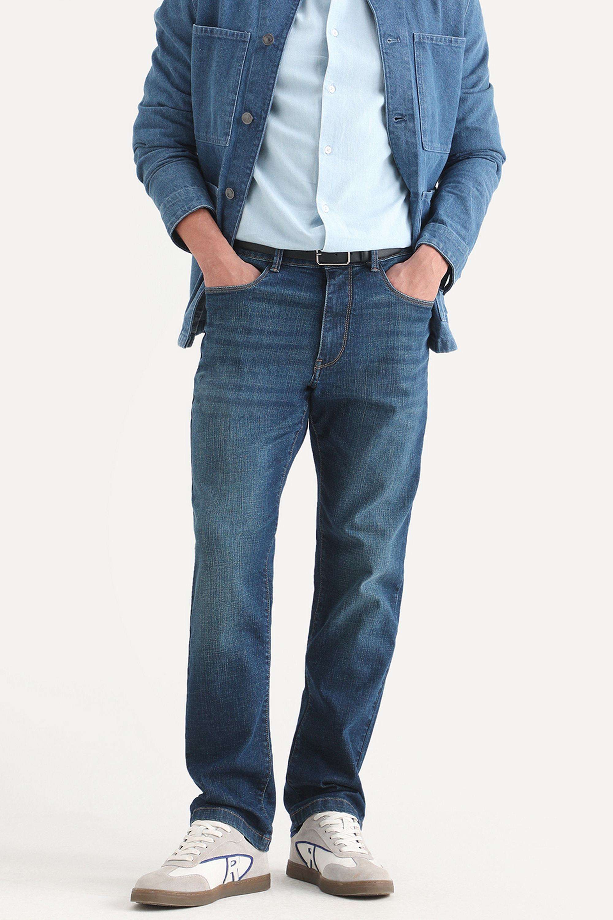 Light-Wash-Cotton-Regular-Fit-Men-Jeans