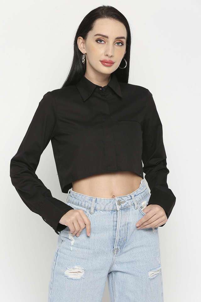 remanika Solid Collared Cotton Women Casual Wear Shirt-picture-21