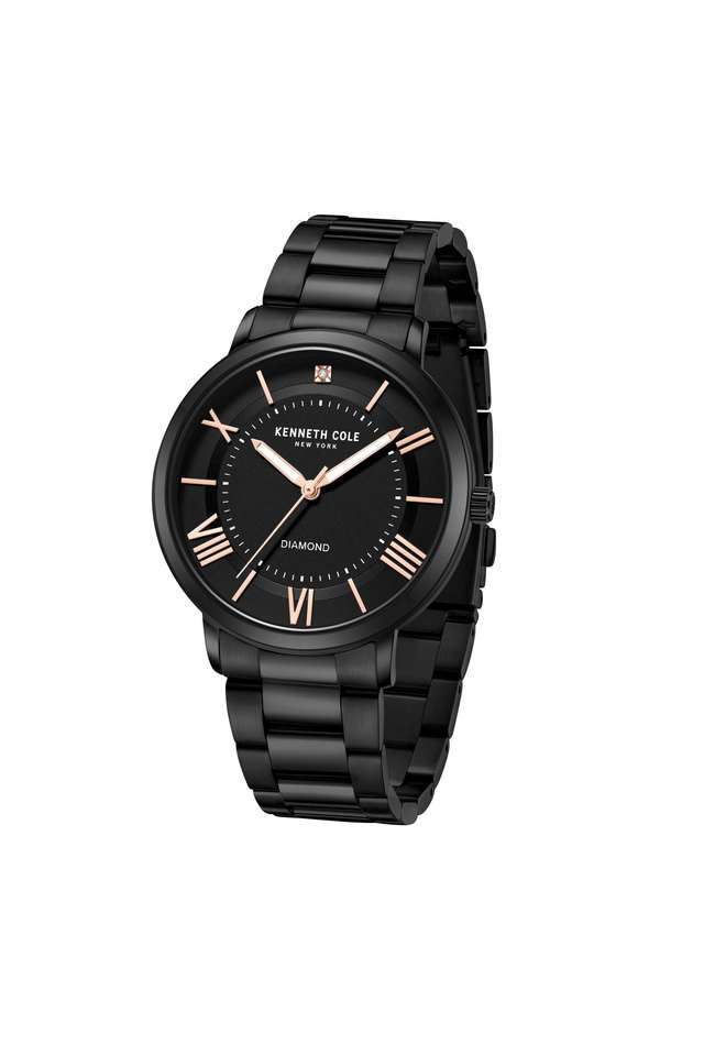 Modern-Classic-41-mm-Black-Dial-Stainless-Steel-Analogue-Watch-For-Couple--