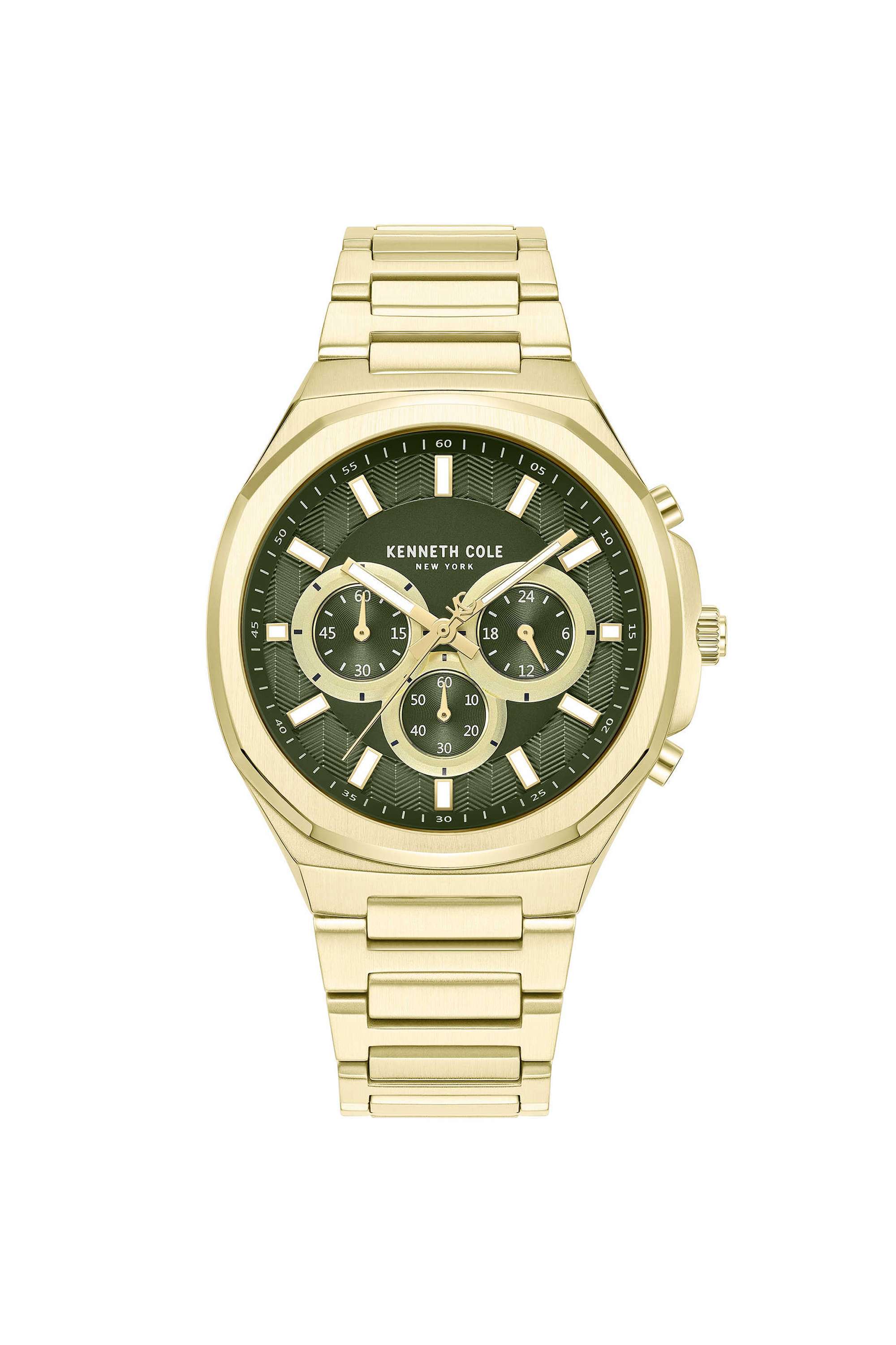 Aurora-43.5-mm-Green-Dial-Stainless-Steel-Chronograph-Watch-For-Men---KCWGI2104905MNW