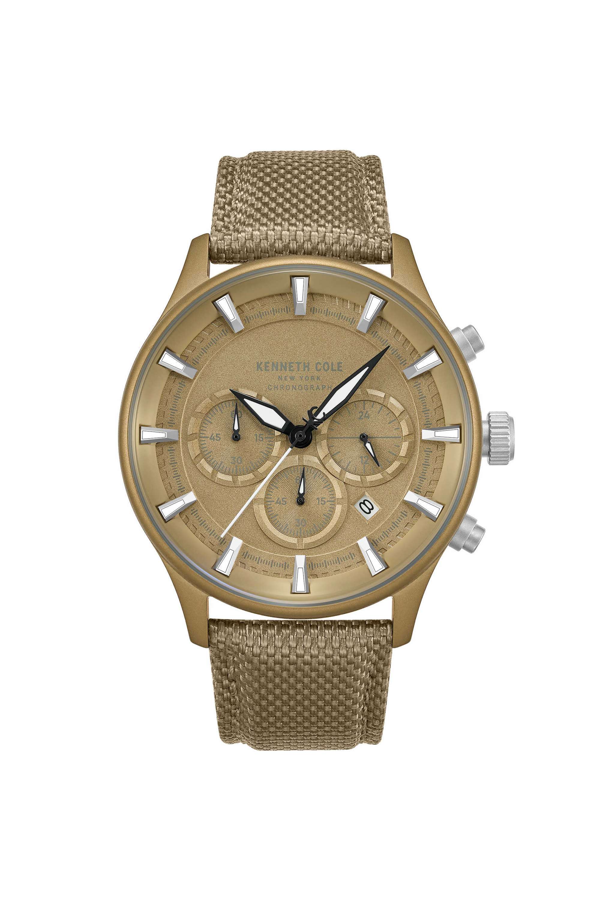 43.5-mm-Brown-Dial-Nylon-Chronograph-Watch-For-Men---KCWGO0058403MNW