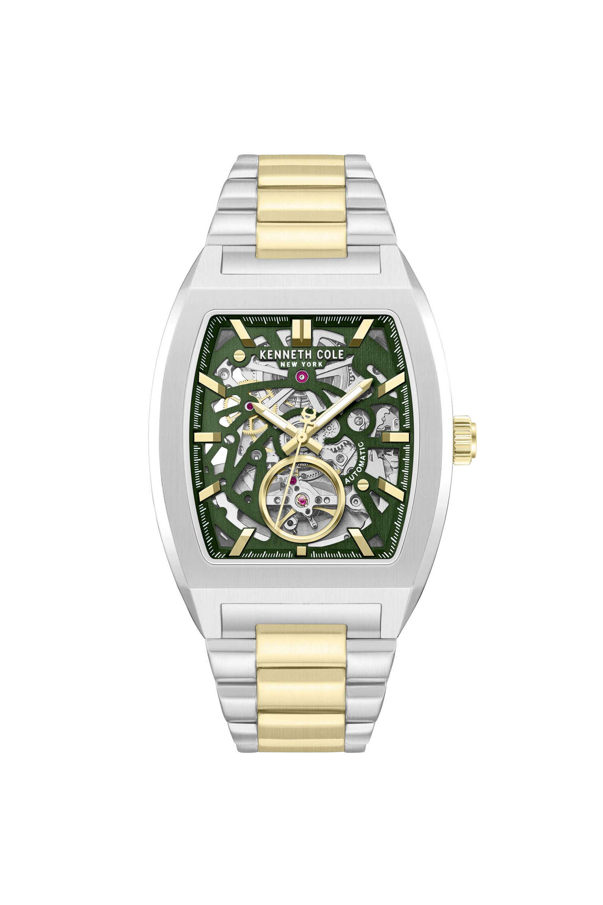 Aurora-40x52.5-mm-Green-Dial-Stainless-Steel-Analogue-Watch-For-Men---KCWGY0077506MNW