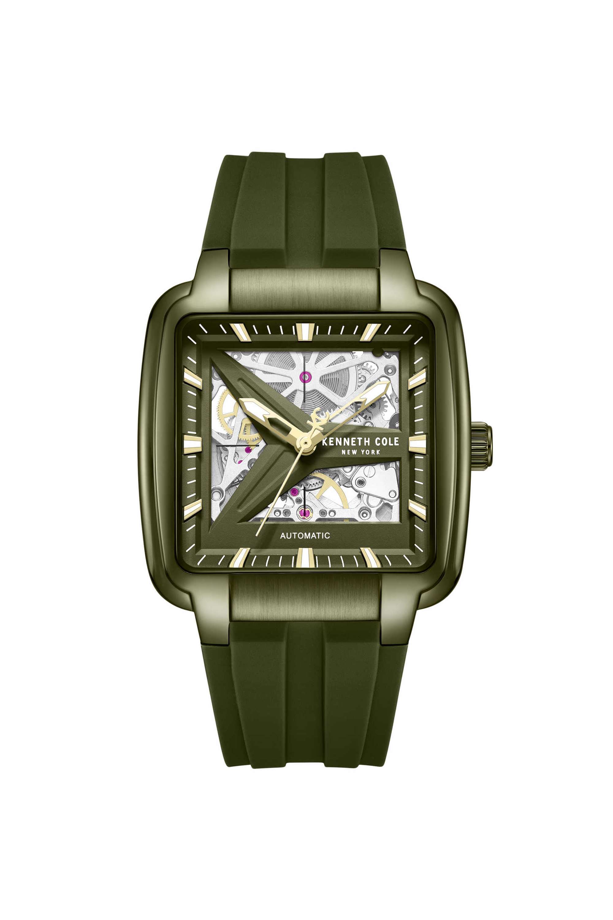 Capsule-40-mm-Green-Dial-Silicone-Analogue-Watch-For-Men---KCWGZ0089305MNW