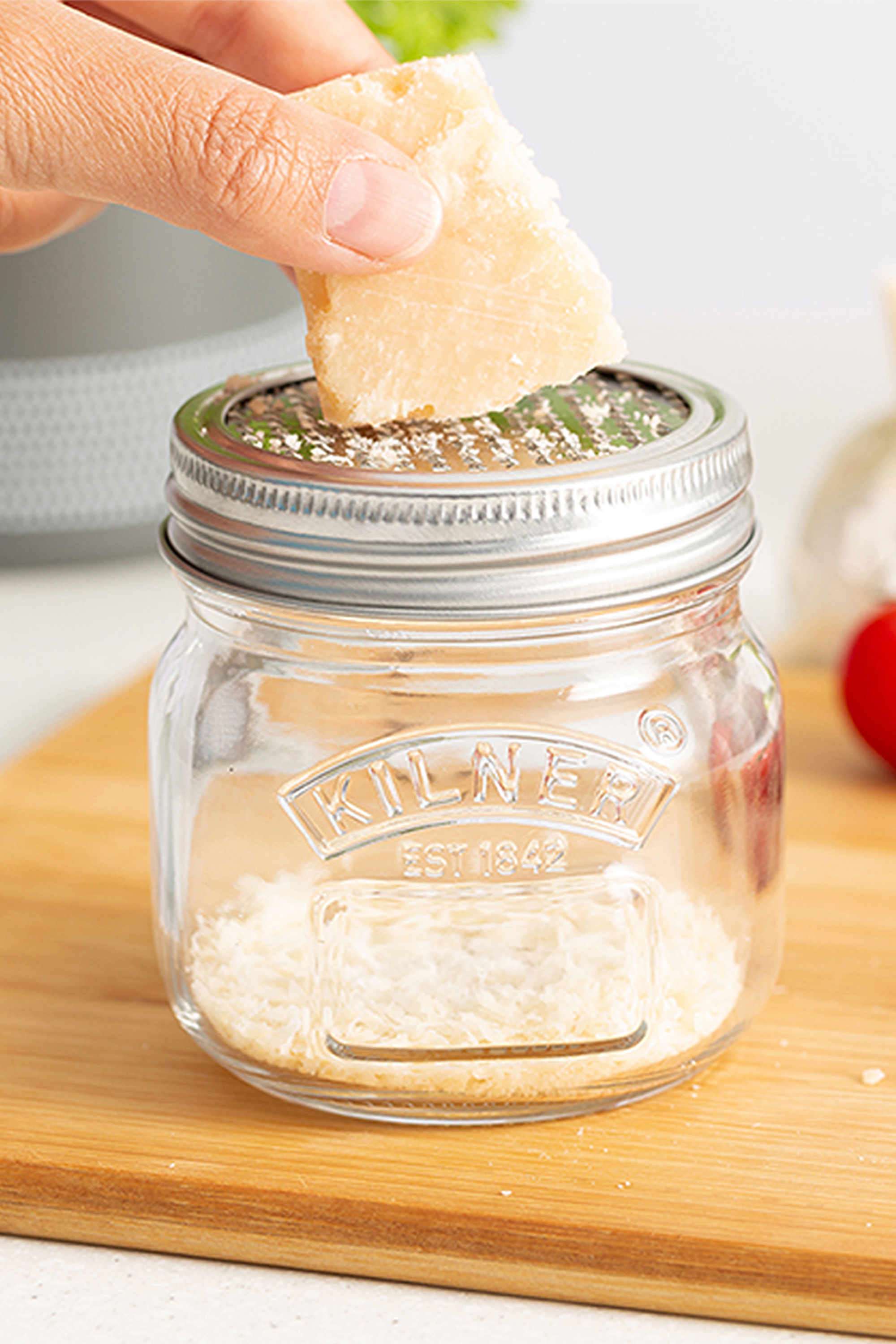 Premium-Glass-Storage-Jar-with-Stainless-Steel-Fine-Grater-Lid---250ml