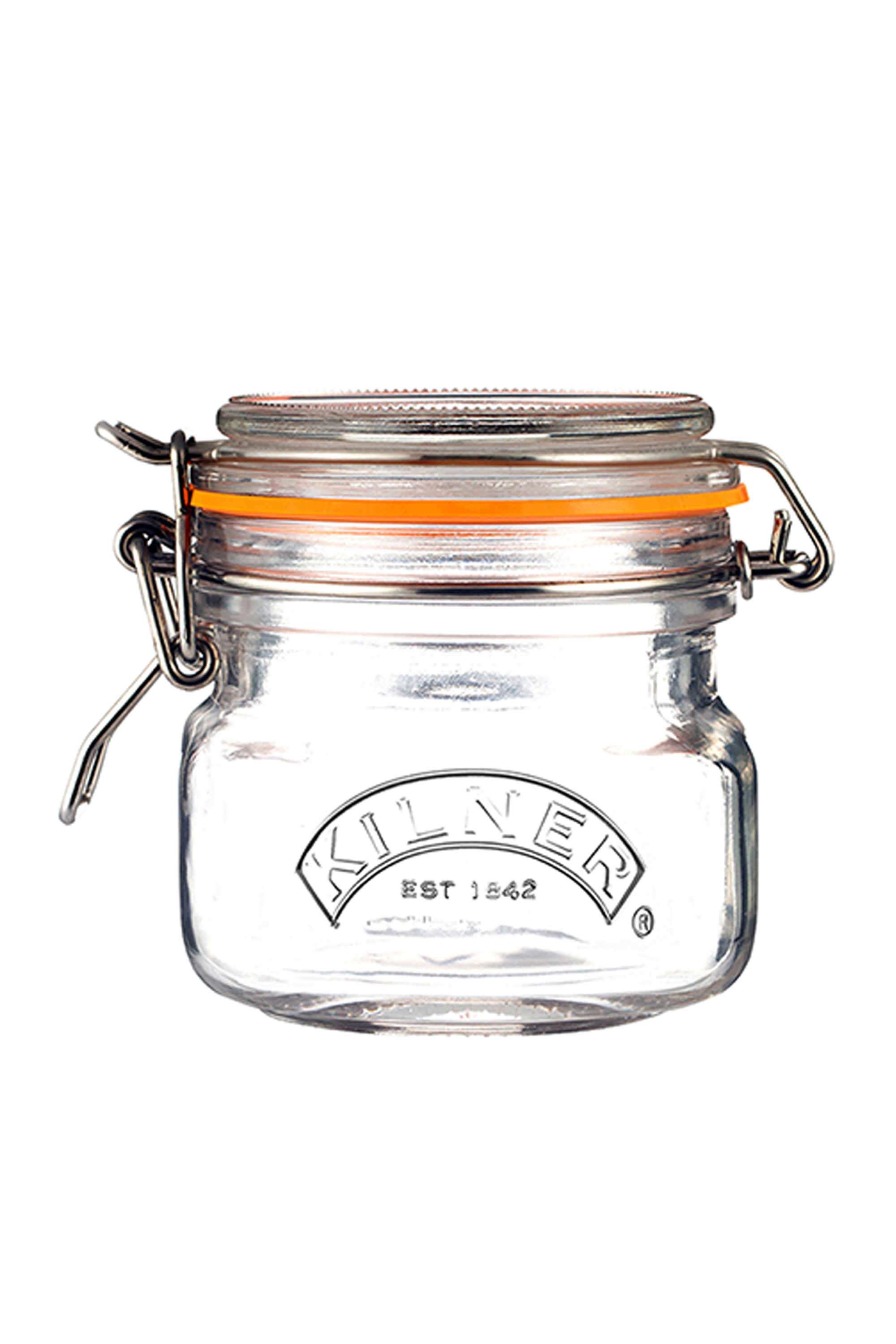 Premium-Borosilicate-Airtight-Leakproof-Square-Glass-Jar-with-Clip-Top-Lid -250ml